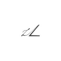 alfabet initialen logo zl, lz, z en l vector