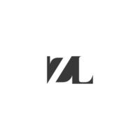 alfabet initialen logo zl, lz, z en l vector