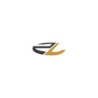 alfabet initialen logo zl, lz, z en l vector