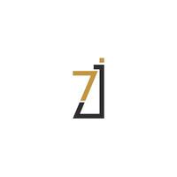 alfabet brieven initialen monogram logo zj, jz, z en j vector