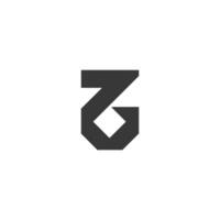 gz, zg, g en z abstract eerste monogram brief alfabet logo ontwerp vector