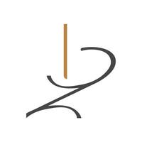 alfabet brieven initialen monogram logo bz, zb, z en b vector