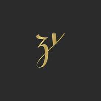 alfabet initialen logo zo, ja, z en y vector