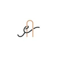 alfabet letters initialen monogram logo ay, ya, a en y vector