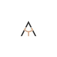 alfabet letters initialen monogram logo ay, ya, a en y vector