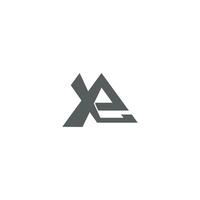 alfabet initialen logo xe, ex, e en X vector