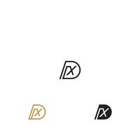 dx, xd, d en X abstract eerste monogram brief alfabet logo ontwerp vector