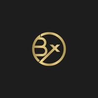 alfabet initialen logo bx, xb, X en b vector