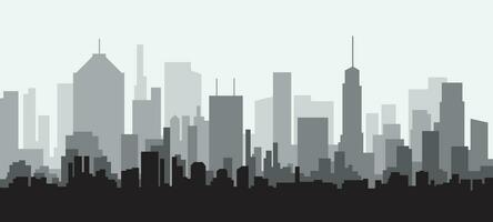 moderne skyline van de stad op witte achtergrond. vector