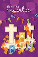 schattig dia de los Muertos poster vector