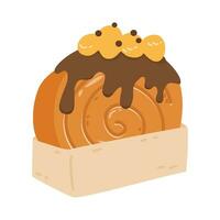 rollen croissant of cromboloni illustratie vector