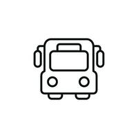 school- bus lijn icoon geïsoleerd Aan wit achtergrond vector