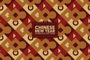 Chinese nieuw jaar naadloos patroon achtergrond rood en goud kleuren voor omslag, kaart, poster, spandoek. vector