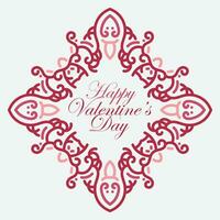 Valentijnsdag achtergrond met hart patroon en typografie van happy Valentijnsdag tekst. vectorillustratie. behang, flyers, uitnodiging, posters, brochure, banners. vector