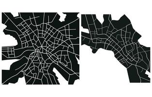 silhouet poster kaart stad Londen, vector poster kaart stad Londen