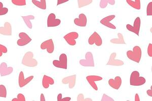 naadloos patroon van harten. modern abstract achtergrond met wit harten. vector illustratie Aan een roze achtergrond. vector