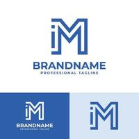 brief mi modern logo, geschikt voor bedrijf met mi of im initialen vector