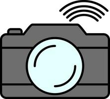 camera lijn gevulde icoon vector