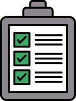 checklist lijn gevulde icoon vector