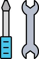 reparatie Diensten lijn gevulde icoon vector