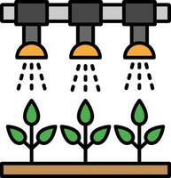 irrigatie systeem lijn gevulde icoon vector