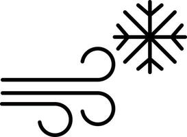 sneeuwstorm lijn gevulde icoon vector