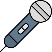 karaoke lijn gevulde icoon vector