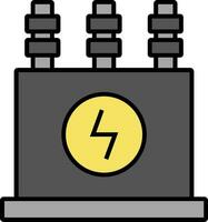 stroomtransformator lijn gevuld pictogram vector