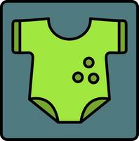 baby kleren lijn gevulde icoon vector