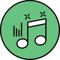 musical Notitie lijn gevulde icoon vector