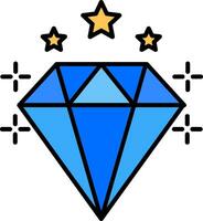 diamant lijn gevulde icoon vector