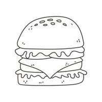 hamburger eten overzicht vector