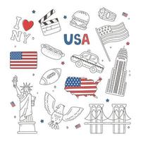 usa compositie iconen vector