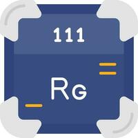 roentgenium lijn gevulde icoon vector