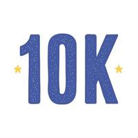 10k volgers sociale media vector