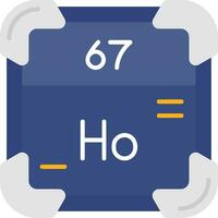 holmium lijn gevulde icoon vector