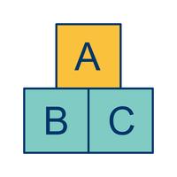 ABC kubussen vector pictogram