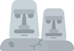 moai lijn gevulde icoon vector