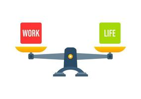 leven en werk schubben, Weegschaal icoon. kommen van balans in evenwicht. vector
