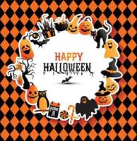 halloween banner op kleuren achtergrond. uitnodiging voor nachtfeest vector