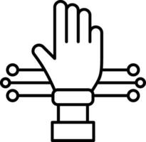 handschoen lijn icoon vector