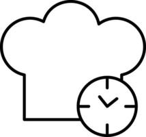 keuken timer lijn icoon vector