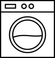 lijn pictogram wasmachine vector