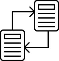 lijnpictogram voor bestandsdeling vector