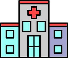 ziekenhuis lijn gevulde icoon vector