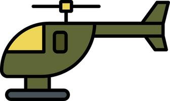 helikopter lijn gevulde icoon vector