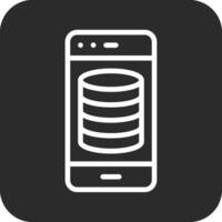 smartphone databank vector icoon