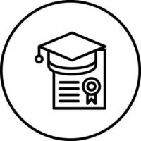 diploma uitreiking diploma vector icoon