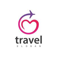 liefde reis logo vector