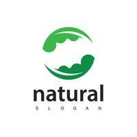 natuurlijk Product logo icoon, vers voedsel, cirkel pakket, schoonheid flora, apotheek icoon. vector